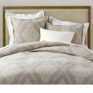 Pottery Barn Eros Jacquard King/Cal-King Duvet Cover and Shams